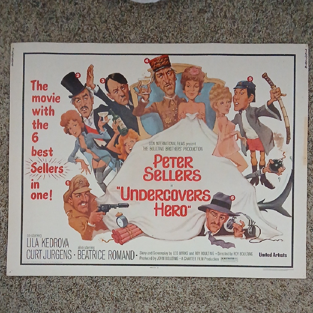 Colorful 'Undercovers Hero' 32"X20" Movie Poster